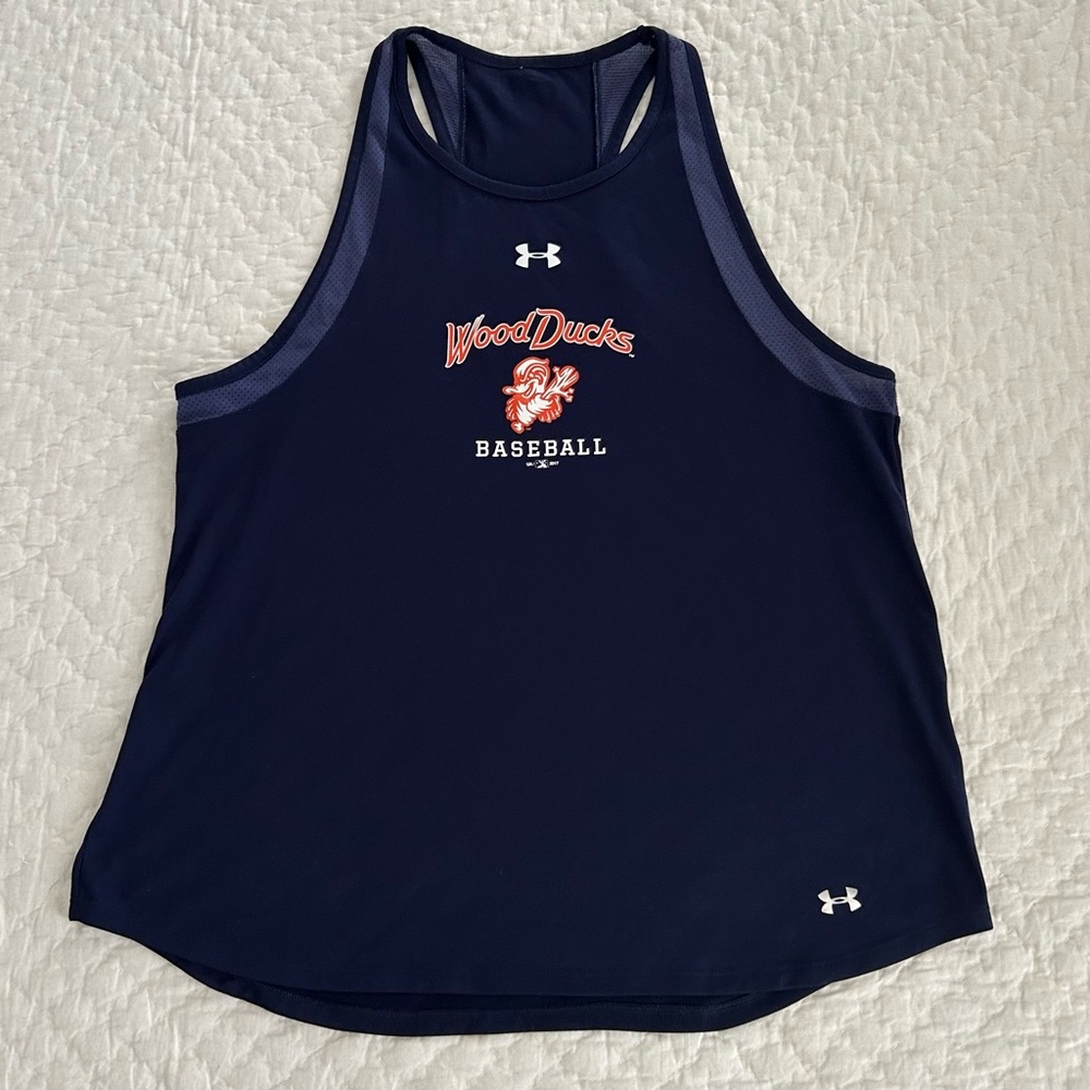 Under Armour Navy Blue Down East Wood Ducks Baseball Tank